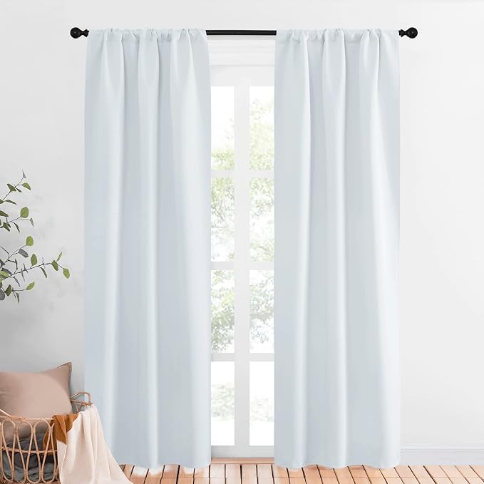 NICETOWN Greyish White Window Curtain Panels by NICETOWN