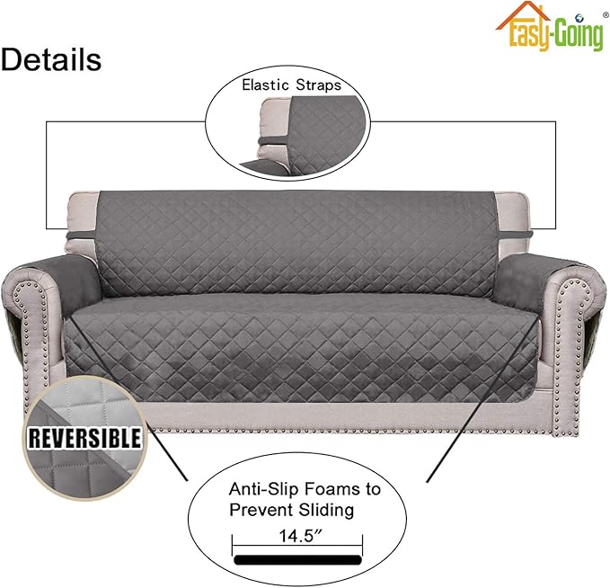 Easy-Going Sofa Slipcover Reversible Loveseat Sofa Cover Couch Cover - Image 3
