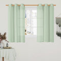 LAMIT Linen Curtains 48 Inch Length 2 Panels, Light Filtering Panels Bronze by LAMIT