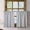Oindec Faux Linen Kitchen Curtains 24 Inch Length Cafe Curtain Tiers by Oindec