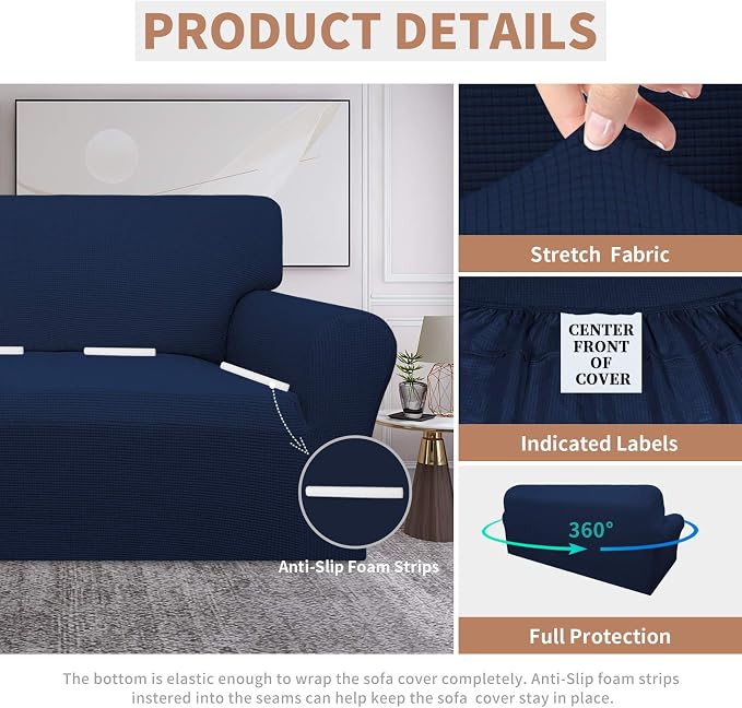 Easy-Going 100% Waterproof Couch Cover, Dual Waterproof Sofa Cover, Stretch - Image 4