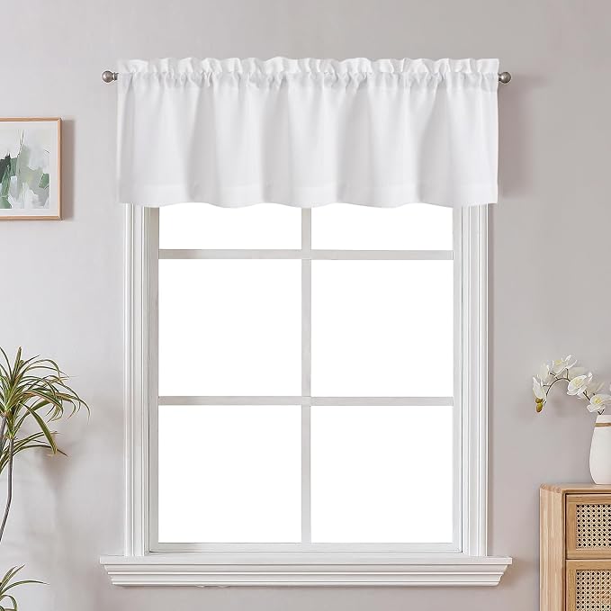 Chyhomenyc White Short Curtain Valance by Chyhomenyc