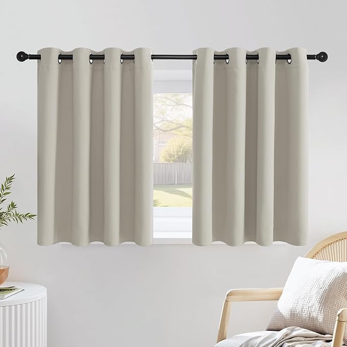 NICETOWN Blackout Kitchen Curtains 36 inch Length, Grommet Thermal Insulated by NICETOWN