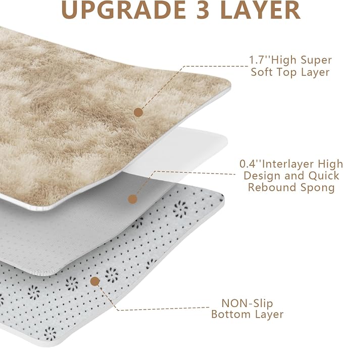 Shag Area Rugs for Bedroom Living Room, 4X6 Ultra Soft Fluffy Area Rugs for Dorm - Image 4