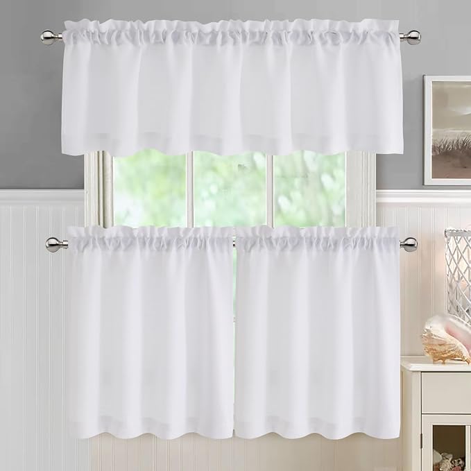 Chyhomenyc White Short Curtain Valance - Image 3