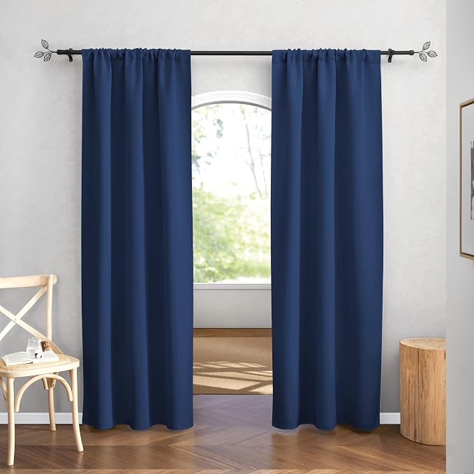 RYB HOME Blackout Curtains for Bedroom 84 inches Long 2 Panels Set, Privacy - Image 2