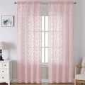 Lecloud Leia Blush Pink Sheer Curtains by Lecloud