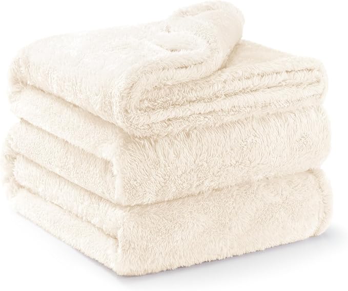 Exclusivo Mezcla Plush Fuzzy Fleece Bed Blanket Queen Size, Super Soft - Image 5