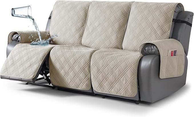 TAOCOCO 100% Waterproof Recliner Sofa Covers 3 Seater Split Couch Covers by TAOCOCO
