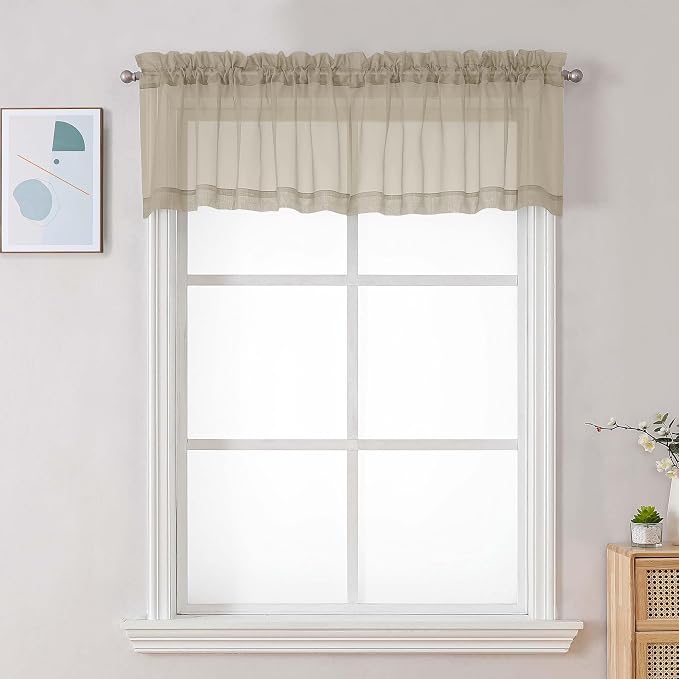 Chyhomenyc Taupe Sheer Valances by Chyhomenyc