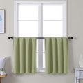 Simplebrand Ava Sage Green Short 24 Inches Blackout Curtain 2 Panels Set by Simplebrand