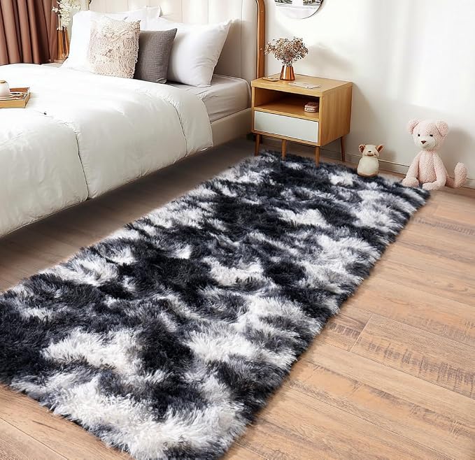 Pionblank Fluffy Runner Rugs for Bedroom 2x6, Modern Shaggy Area Rug for - Image 2