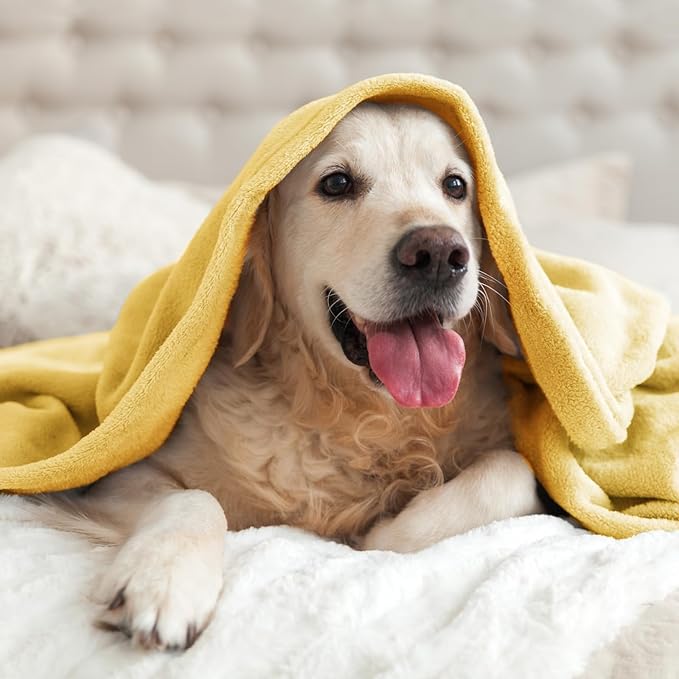 BEDELITE Fleece Blanket Cream Yellow Throw Blankets - Image 8