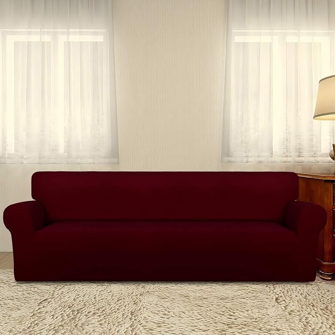 PureFit Super Stretch 4 Seater Sofa Slipcover – Spandex Non Slip Soft Couch - Image 2