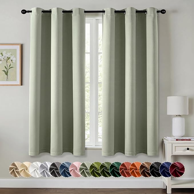 MIULEE Sage Green Blackout Curtains by MIULEE