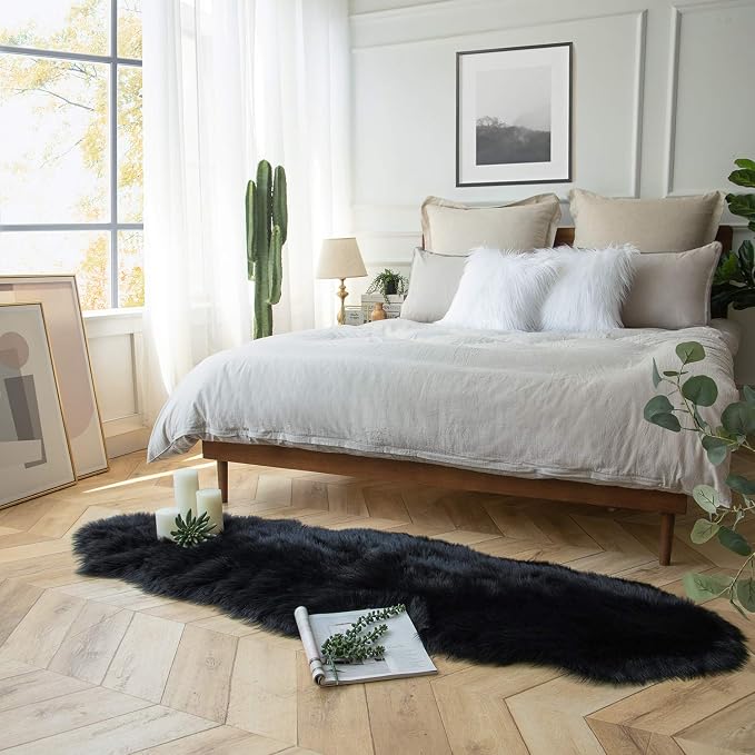 Ashler Faux Fur Rug, Fluffy Sheepskin Fur Rug, Fuzzy Ultra Soft 2 x 6 Ft Rugs - Image 5