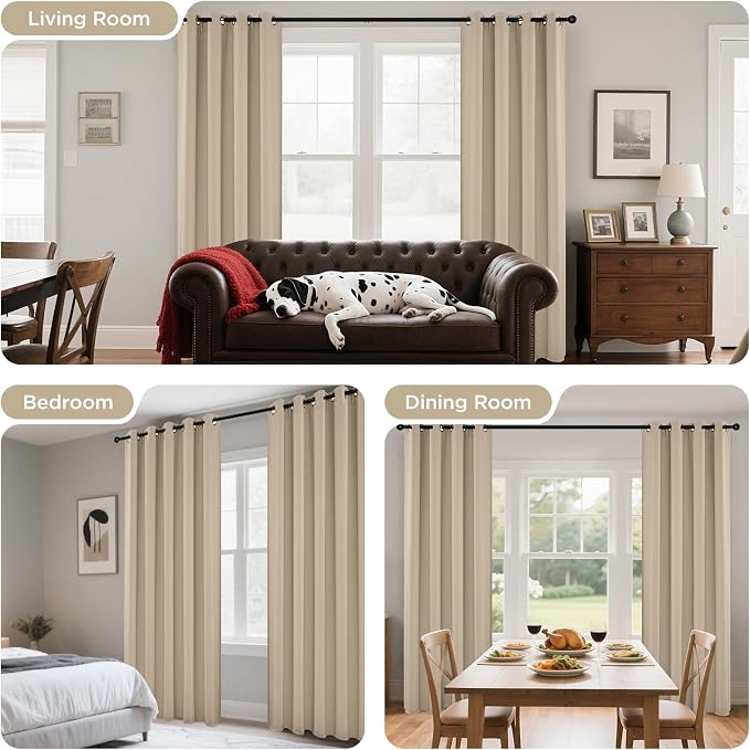 Joydeco Blackout Curtains 72 Inch Length 2 Panels Set, Thermal Insulated Long - Image 6
