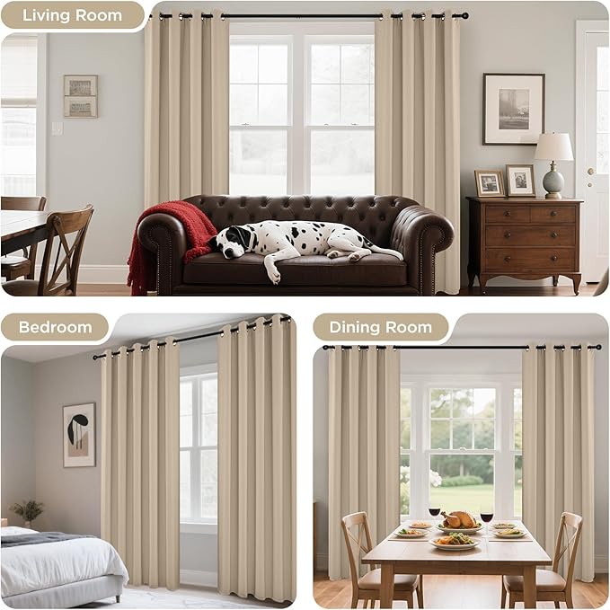 Joydeco Blackout Curtains 45 Inch Length 2 Panels Set, Thermal Insulated Long - Image 6