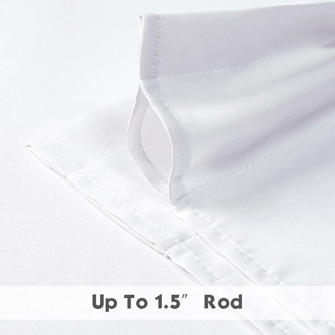 Chyhomenyc Pure White Valances for Windows, Short Window Valance Curtains for - Image 6