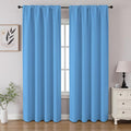 CUCRAF Light Blue Blackout Curtains 108 inch Length 2 Panels Set, Rod Pocket by CUCRAF