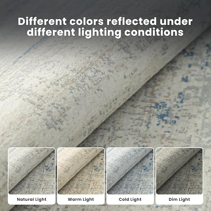 Washable Rugs 2x3 Area Rugs for Living Room- Modern Abstract Entryway Rugs for - Image 6
