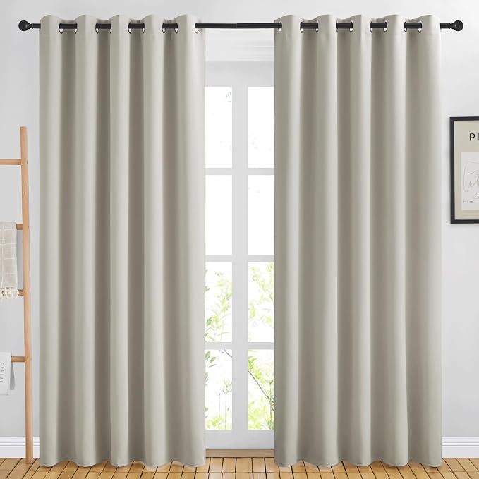 NICETOWN Room Darkening Natural Curtains & Drapes by NICETOWN
