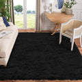 Goolela Black Sheepskin Area Rug 10x12 Fluffy Fuzzy Shag Carpet by Goolela