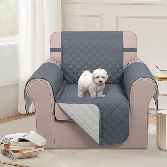U-NICE HOME Reversible Oversized Chair Covers Quilted Water Repellent Pet - Image 2