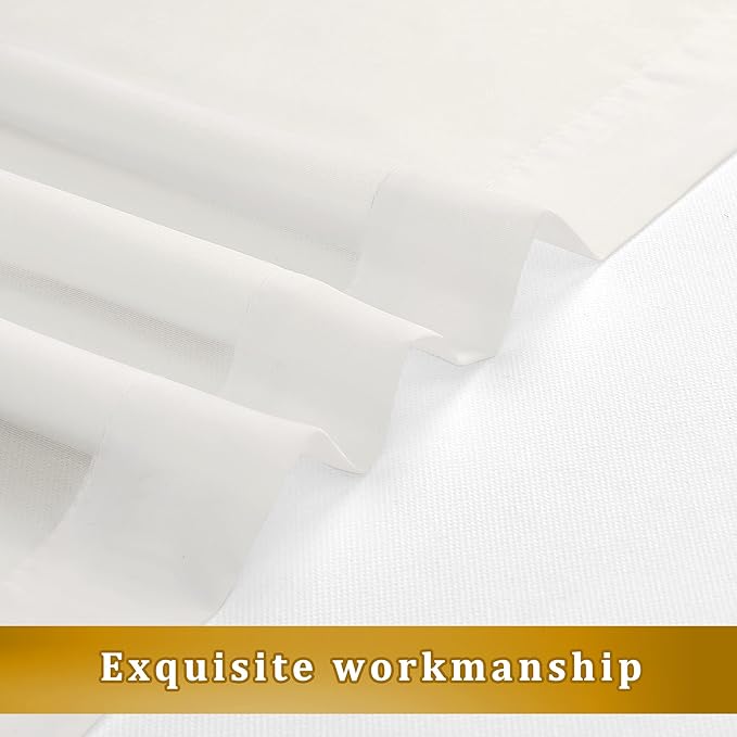 Aiyufeng Sheer Ivory Curtains 120 inches 2 Panels Set Extra Long Sheers - Image 5