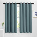 NICETOWN Greyish Blue Blackout Curtains 63 inches Long, Grommet Room Darkening by NICETOWN