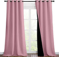 NICETOWN Crystal Pink Full Shade Curtain Panels, Pair of Thermal Insulated & by NICETOWN