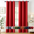 MIULEE Christmas Red Blackout Curtains by MIULEE