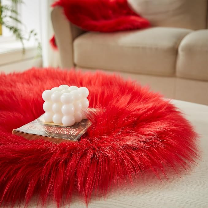 AMTOVO Faux Fur Rug, Fluffy Sheepskin Rug, Fuzzy Ultra Soft 2 x 3 ft Shag Rugs - Image 7