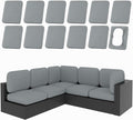 hyha 12Pcs Patio Cushion Covers, Stretch Outdoor Couch Cushion Covers by hyha