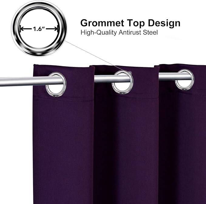 ChrisDowa Blackout Curtains for Bedroom and Living Room 95 Inches Long | 2 - Image 2