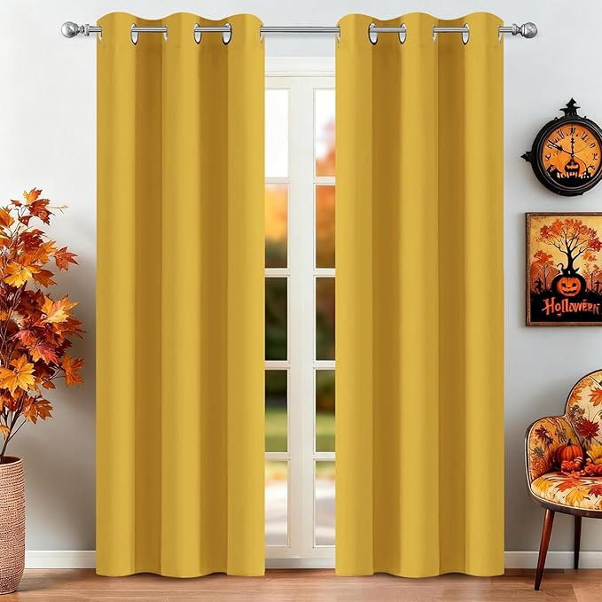 Yakamok Blackout Curtains Room Darkening Thermal Insulated Window Panels by Yakamok