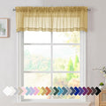 Simplebrand Gold Sheer Valances 14 Inches Long by Simplebrand