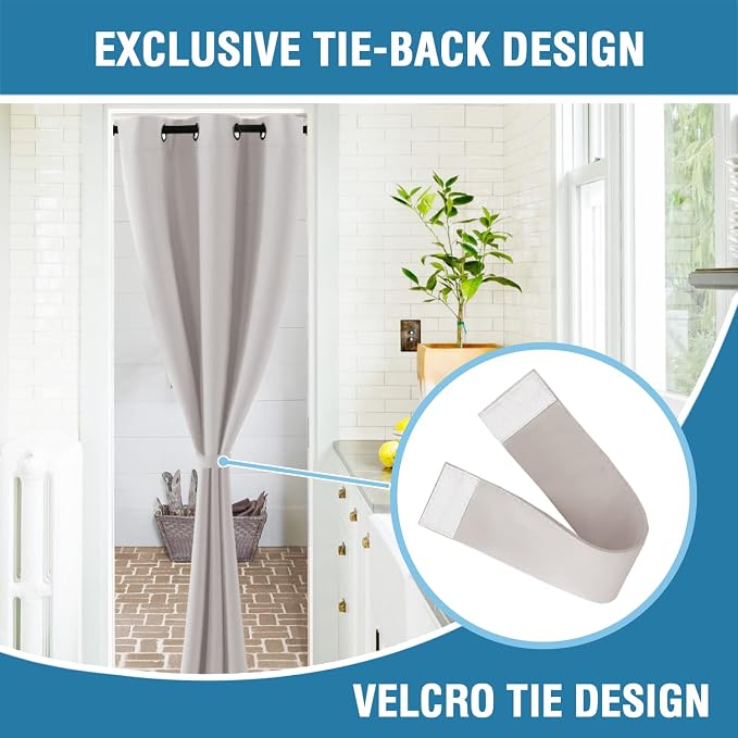 H.VERSAILTEX Doorway Curtain Blackout Closet Door Curtain Room Divider Window - Image 7