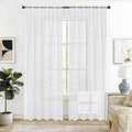 SpaceDresser Check Sheer Curtains 96 Inches Long by SpaceDresser