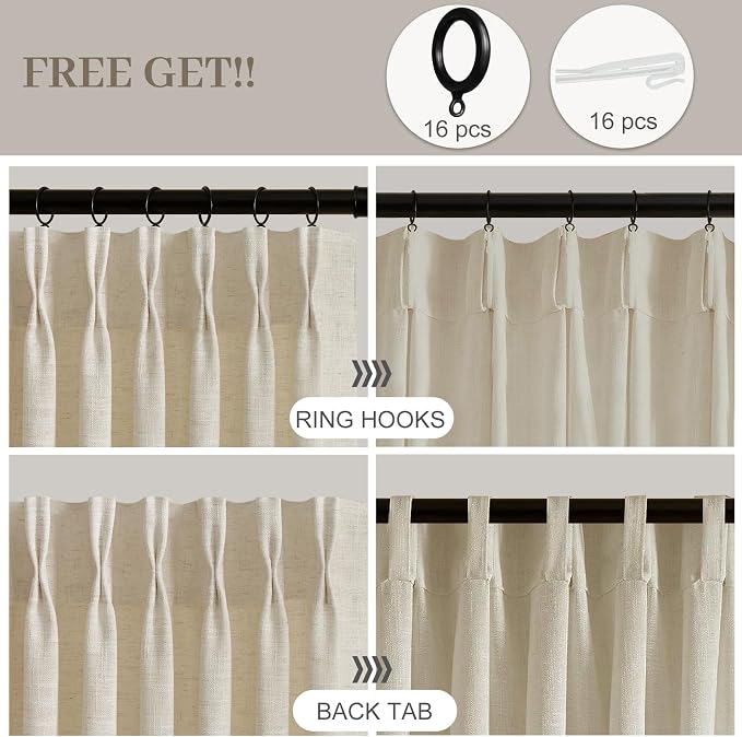 IVAPUPU Sheer Curtains 84 Inches Long - Image 4