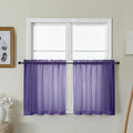 Gwine Short Kitchen Sheer Curtains 24 Inch Length by Gwine