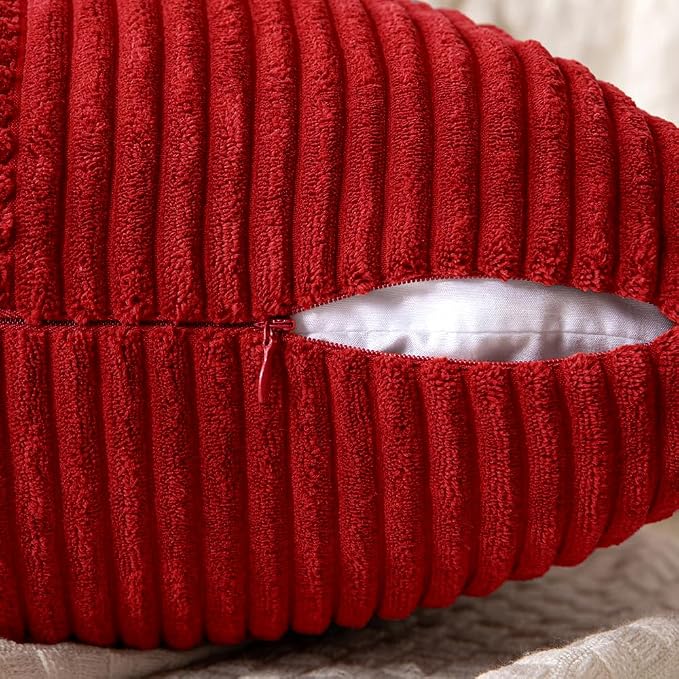 MIULEE Christmas Red Decorative Lumbar Throw Pillow Covers 12x20 Inch - Image 3