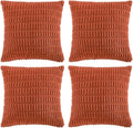 Fancy Homi 4 Packs Boho Burnt Orange Fall Decorative Throw Pillow Covers 20x20 by Fancy+Homi