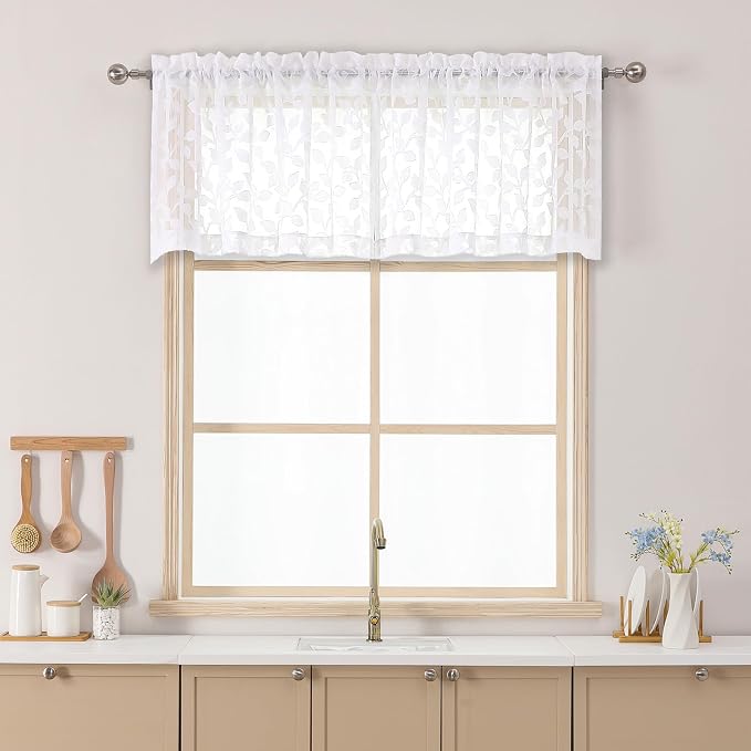 Chyhomenyc White Sheer Valances by Chyhomenyc