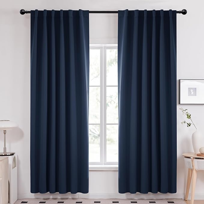 Deconovo Solid Back Tab Curtains Blackout Curtains Thermal Insulated Drapes and by Deconovo