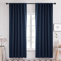 Deconovo Solid Back Tab Curtains Blackout Curtains Thermal Insulated Drapes and by Deconovo