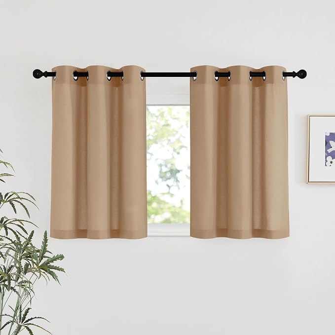 NICETOWN Linen 36 inch Curtains by NICETOWN