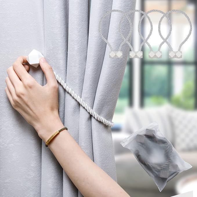 NazTur Magnetic Curtain Tiebacks- Upgrade 2022 - Image 2