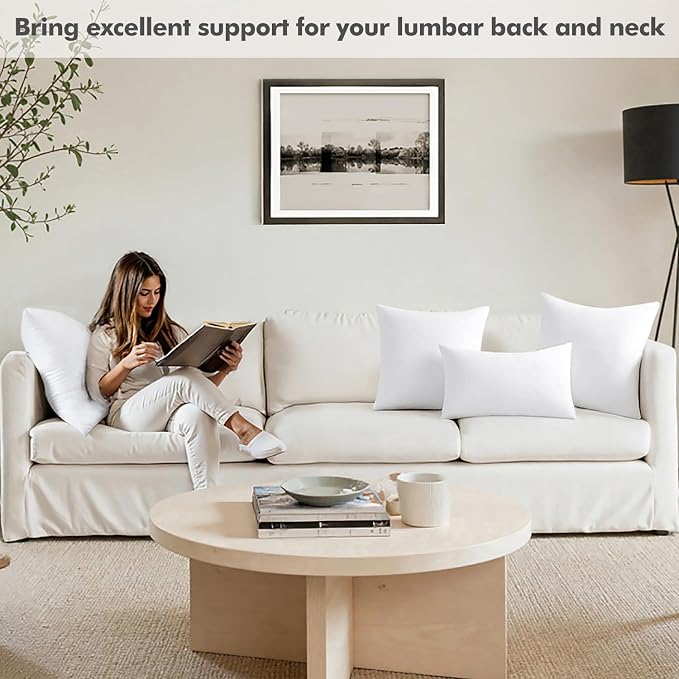 MIULEE 28x28 Euro Pillow Insert, Throw Pillow - Image 4