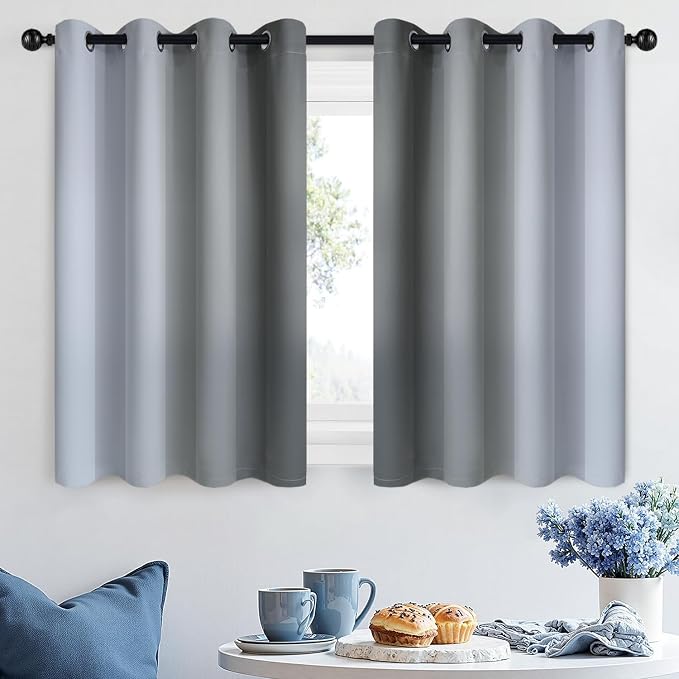 SimpleHome Ombre Room Darkening Curtains 36 inches Length - Image 2